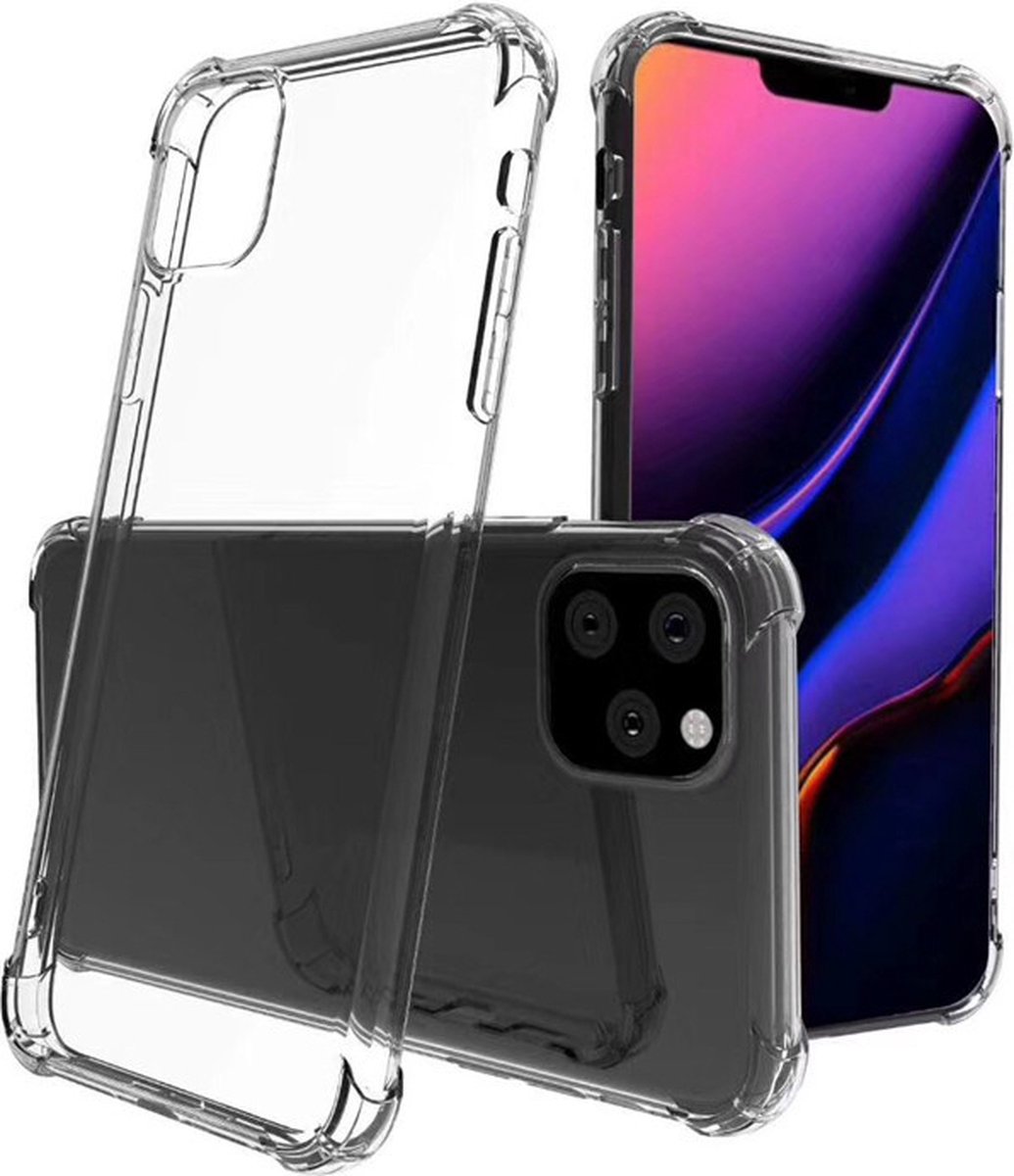 iPhone 12 Pro Max anti shock transparant TPU hoesje - iPhone - Apple - Bescherming - Hoesje - TPU - Doorzichtig - Bumpers - Telehoesje - Goedkoop - Kwaliteit - Stevig - Goed - Backcover - Achterkant - Goede bescherming