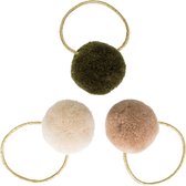 Basic haarelastiekjes met pompoms - natural vibes | Meisje