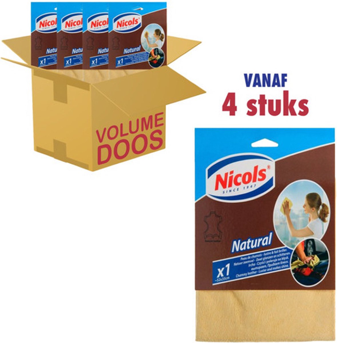 Goedkoopste Nicols Natuurzeemvel 52x35cm