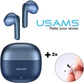 Usams Xh09 PRO + 2x wattenstaaf - 5.1 Bluetooth - NOISE CANCELLING - Earpods - draadloze oordopjes - Airbuds - Geschikt voor Apple en Android - Blauw