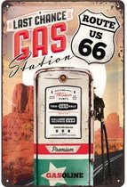 3D metalen wandbord "Gas Station" 20x30cm