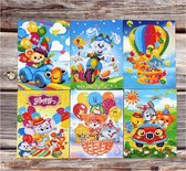 Diamond Painting Happy  Birthday  2 Set  van 6 kaarten