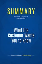 Summary: What the Customer Wants You to Know