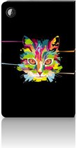 Hoesje met Tekst Samsung Galaxy Tab A8 2021 Hoes met Standaard Cat Color
