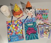 Verjaardagsfeestje uitdeel cadeau - Kinderfeestje - Feest pakket - Uitnodigingskaarten - Accessoires