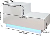 Polaza®️ Nachtkastje - Nachtkastje Met LEDLamp - Slaapkamer Decoratie - 20 Verschillende Kleuren - Inclusief Afstandsbediening -  60x35x45CM