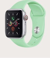 Siliconen Apple Watch Bandje - Witgroen - 38/40/41 mm - Series 1 2 3 4 5 6 SE 7 - Geschikt voor Apple Watch