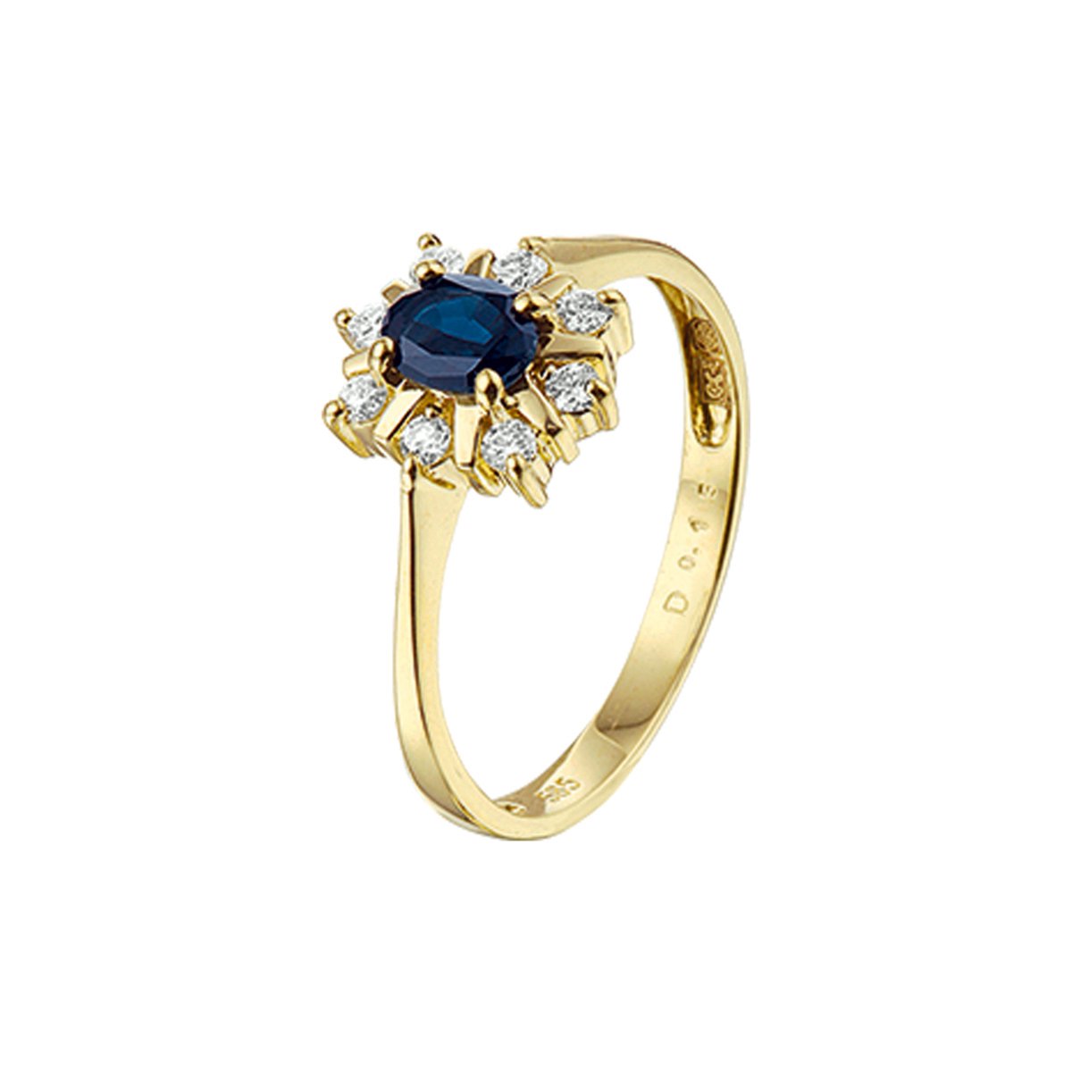 Ring Saffier Diamant 0.152 Ct