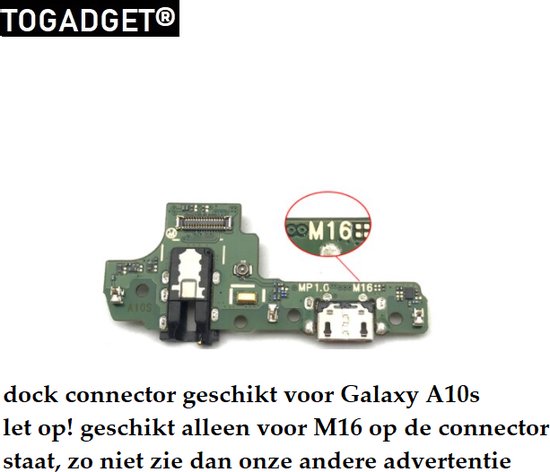 Samsung Galaxy A10s oplaad connector - M16 - dock connector for A10s - M16
