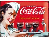 3D metalen wandbord "Drink Coca-Cola" 30x40cm