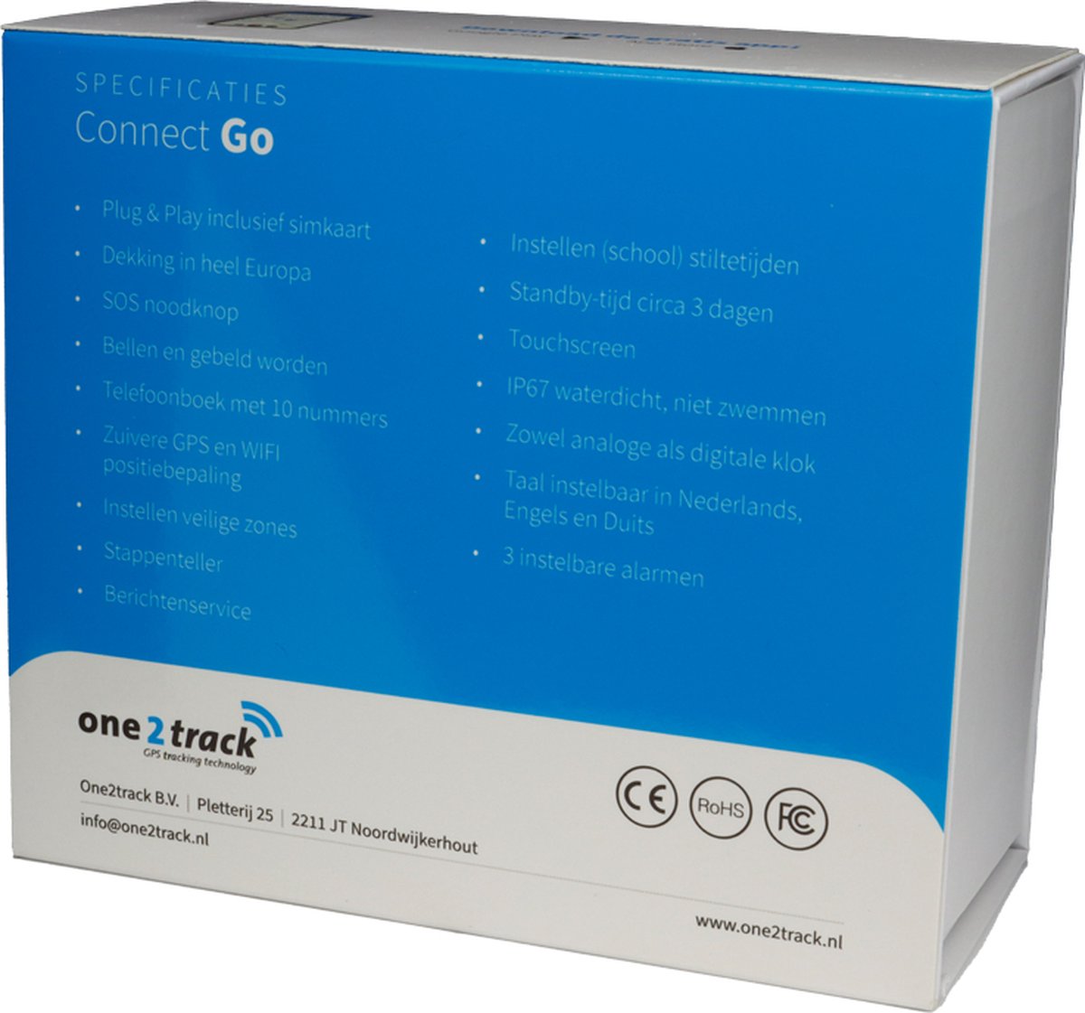 One2track Connect Go - Kinder GPS Smartwatch - Rood/Zwart - GPS met  belfunctie - GPS horloge Kind