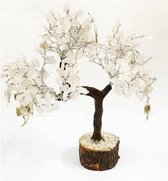 Edelstenenboom - Rozenkwarts - Met harten - 160 Kralen - Boompje - Kamerplant
