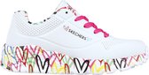 Skechers Uno Lite Lovey Luv Meisjes Sneakers - Zwart/Multicolour - Maat 30