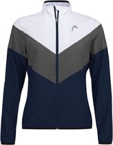 HEAD Club 22 Jacket Sportjas Dames Blauw - Wit - Grijs - Maat XL