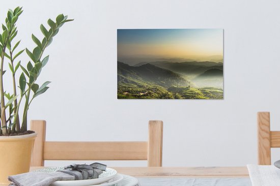 Tableau sur toile Paysage naturel brumeux - 30x20 cm - Décoration murale