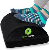 ErgoFoam Verstelbare voetsteun onder bureau voor extra hoogte - grote premium fluwelen zachte schuimvoetsteun voor bureau - meest comfortabele bureauvoetsteun ter wereld voor rug, lenden, kni