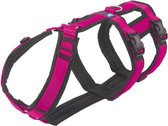 Annyx hondentuig anti escape veiligheid safety tuigje maat S is geschikt voor borstomvang 52-64cm. zwart fuchsia