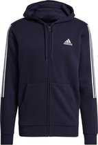 adidas Essentials Fleece Cut 3-Stripes Hoodie GK9587, Mannen, Marineblauw, Sweatshirt, maat: M