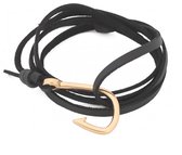 Musthaves Touw armband met haak | zwart