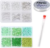 Fako Bijoux® - DIY Perles Set - Set des Perles de Glas - Fabrication de Bijoux - 846 pièces - vert