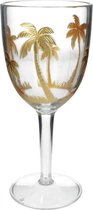Design Wijnglas - Palmen - Goud - 2 stuks
