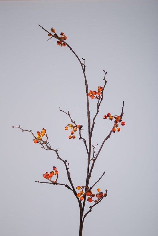 Kunstdennentakken, 10 stuks, decoratieve bessen, Kerstmis, bessentak, kunstkerstkerstballen, met steekpalmtakken en groene bladeren voor kerstdecoratie, doe-het-zelf handwerk
