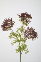 Kunstbloem - Queen ann lace - topkwaliteit decoratie - 2 stuks - zijden bloem - Paars - 66 cm hoog