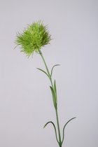 Kunstbloem - Carnation - tuinanjer - topkwaliteit decoratie - 2 stuks - zijden bloem - Groen - 59 cm hoog