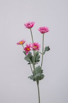 Kunstbloem - Daisy - topkwaliteit decoratie - 2 stuks - zijden bloem - Roze - 50 cm hoog