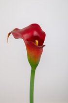 Kunstbloem - Calla lelie - topkwaliteit decoratie - 2 stuks - zijden bloem - Oranje - 76 cm hoog