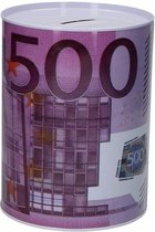 SP500S | Spaarpot 500 euro biljet 8,5 x 12 cm blikken/metalen