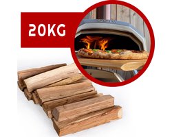 Pizzahout voor kleine pizzaoven | 20 kilogram eiken pizza hout | STOCERS | voor Ooni Karu oven