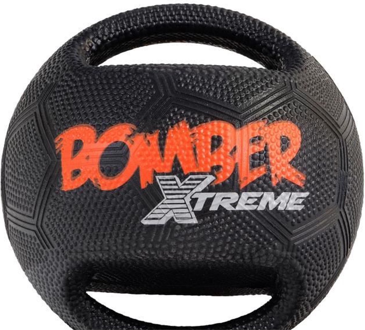 ZEUS Ball Mini Xtreme Rubber Bomber 11,4 cm - Zwart en oranje - voor hond