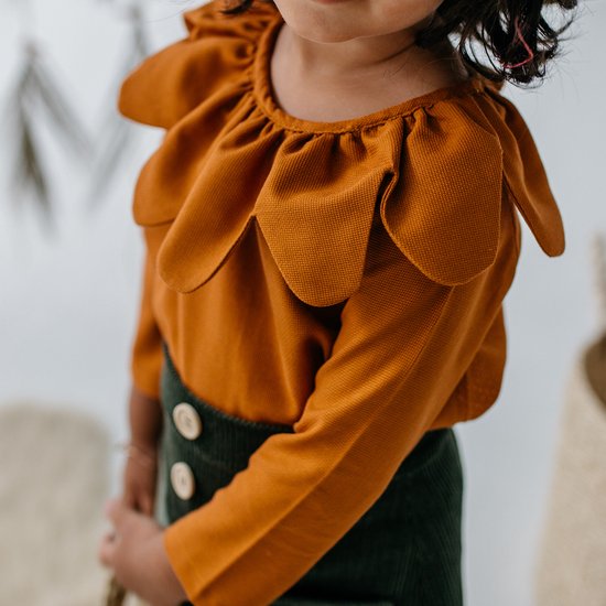 Aria Blouse Camel, Zuzu Kids, Vêtements enfants, Vêtements filles, Chemisier, Chemisier Filles