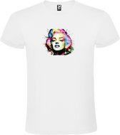 Wit t-shirt met prachtige Marilyn Monroe als print Size M