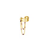 Earcuff chain little beads - Yehwang - Ear cuff - One size - Goud
