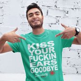 DJFS Charly Lownoise & Mental Theo T-shirt, mintgroen, Kiss Your Fuckin Ears Goodbye