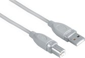 Hama USB Connection Cable A-Plug - B-Plug, grey, 1.8 m câble USB 1,8 m USB A USB B Gris