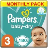 Pampers Baby Dry Maat 3 - 180 Luiers Maandbox