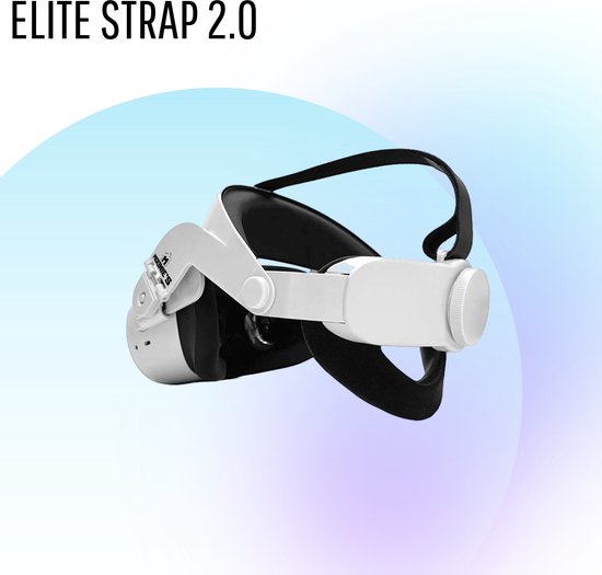 MOONIE'S® Oculus Quest 2 VR Elite Strap | Halo Strap | Hygiënisch en comfortabel | Zwart/Wit