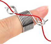 Draadgeleider - Breihulp - Vingerhoed breien - Breivingerhoed met 2 draadgeleiders - Naalden - Haken - Naaihulp - Zilver