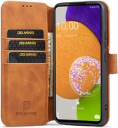 DG Ming Samsung Galaxy A53 Hoesje Retro Wallet Book Case Bruin