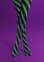Happy Socks - Panty - Maat S - Groen - Diagonaal Gestreept