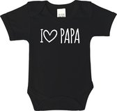 Romper - I love papa - maat 62 - korte mouwen - baby - baby kleding jongens - baby kleding meisje - rompertjes baby - rompertjes baby met tekst - kraamcadeau meisje - kraamcadeau j