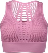 Stevige sport bh met pads | roze | maat M