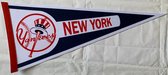 USArticlesEU - New York Yankees - NY Yankees - MLB - Vaantje - Baseball - Honkbal - Sportvaantje - Pennant - Wimpel - Vlag - 31 x 72 cm - White logo