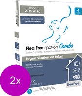 Flea Free Spot-On Combo Hond 20-40 Kg 4 pip - Anti vlooien en tekenmiddel - 2 x Large