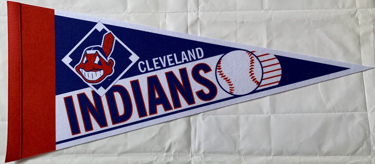 USArticlesEU - Cleveland Indians - MLB - Vaantje - Baseball - Honkbal - Sportvaantje - Pennant - Wimpel - Vlag - 31 x 72 cm - Vintage2