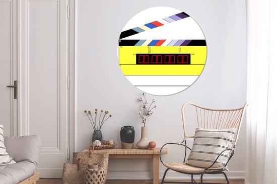 Une illustration d'un clins Hollywood Assiette en plastique Cercle mural ⌀ 120 cm - tirage photo sur cercle mural / cercle vivant (décoration murale) XXL / Groot format!