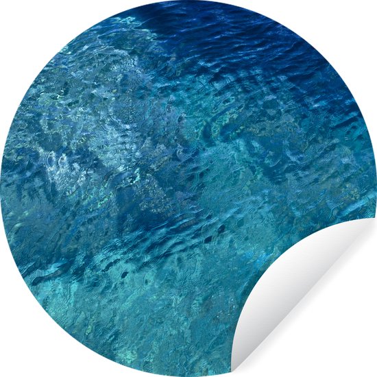 WallCircle - Stickers muraux - Cercle Papier Peint - Mer - Golf - Water - 140x140 cm - Cercle Mural - Auto Adhésif - Autocollant Papier Peint Rond